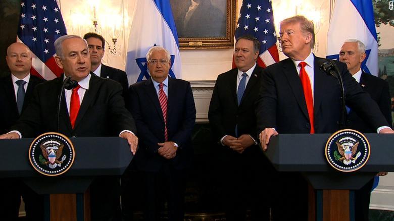 Τραμπ Νετανιάχου Υψίπεδα του Γκολάν Ισραήλ ΗΠΑ