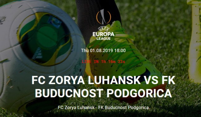 Live Streaming: Ζόρια Λούγκανσκ - Μπουντούτσνοστ