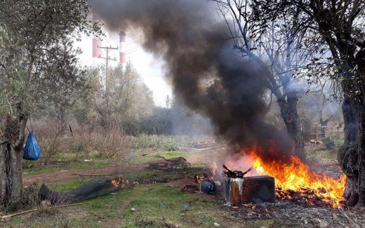 επεισόδια φωτιές μόρια λέσβος
