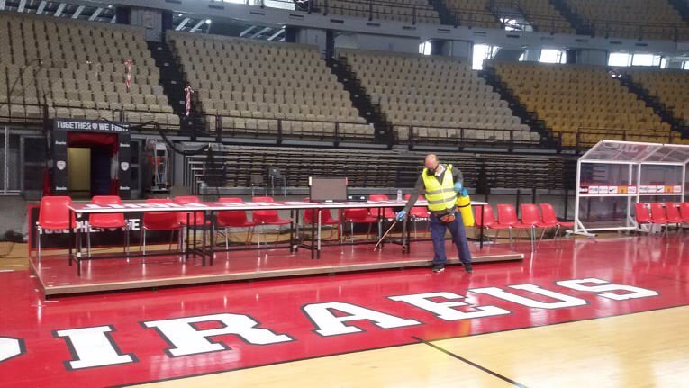 ΣΕΦ Απολύμανση κορωνοϊός Ολυμπιακός