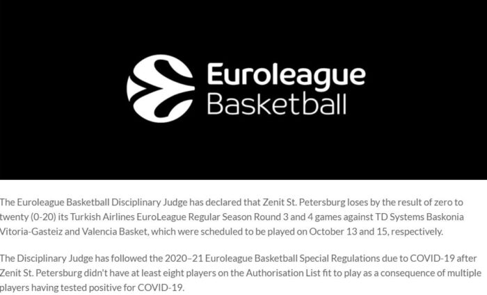 Euroleague ανακοίνωση