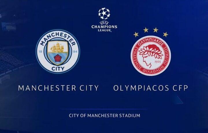 Manchester City Olympiacos Live streaming ΜΑΝΤΣΕΣΤΕΡ ΣΙΤΙ ΟΛΥΜΠΙΑΚΟΣ