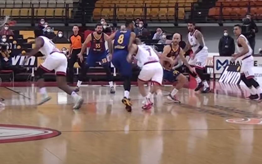 Σπανούλης Χάνγκα Ολυμπιακός Μπαρτσελόνα euroleague παρακάμερα