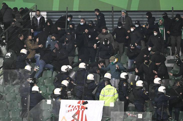 Παναθηναϊκός Ολυμπιακός εξέδρα Λεωφόρος επεισόδια