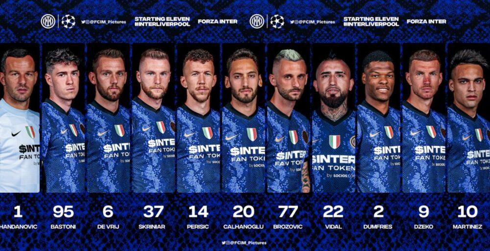 Ίντερ Λίβερπουλ ενδεκάδα