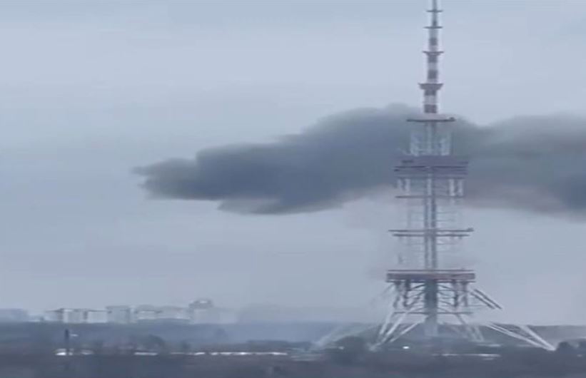 Κίεβο βομβαρδισμός πύργος τηλεπικοινωνίων