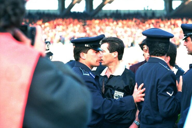 διαιτητής Κουκούλας Ολυμπιακός Παναθηναϊκός ΣΑΝ ΣΗΜΕΡΑ 8-4-1992