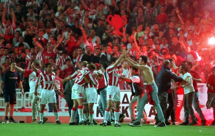 ΣΑΝ ΣΗΜΕΡΑ 5-5-1999 Ολυμπιακός Παναθηναϊκός τελικός κυπέλλου πανηγυρισμοί