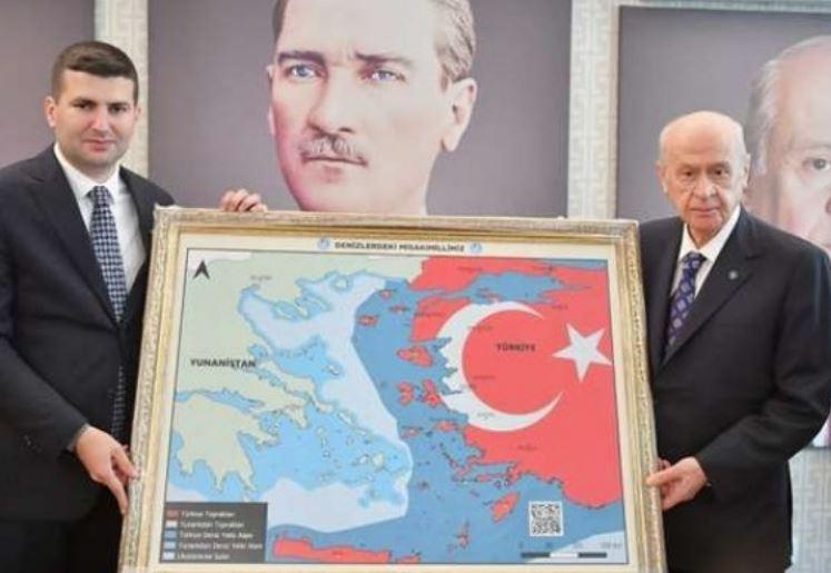 Τουρκία χάρτης Κρήτη Μπαχτσελί