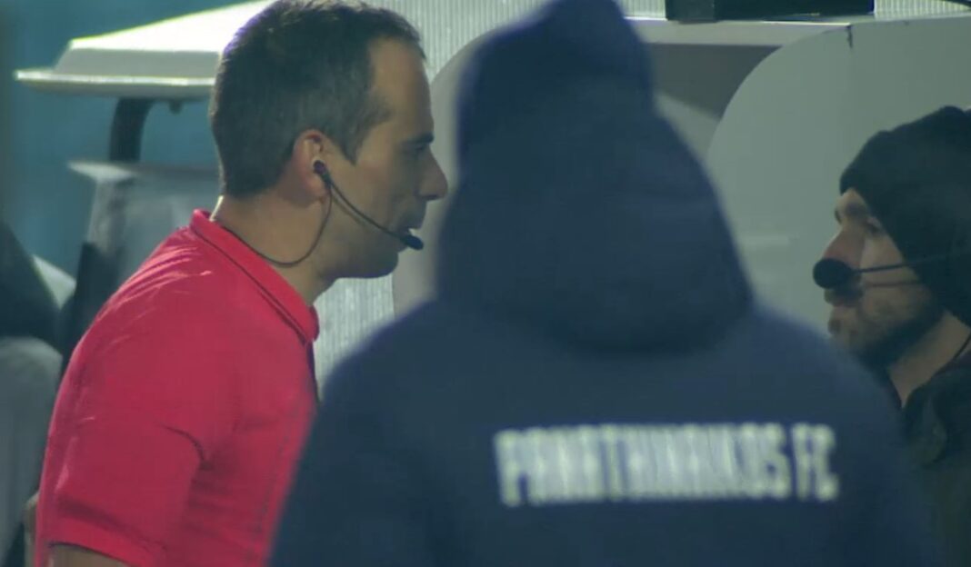 Τσαγκαράκης ΠΑΣ Γιάννινα Παναθηναϊκός VAR on-field review