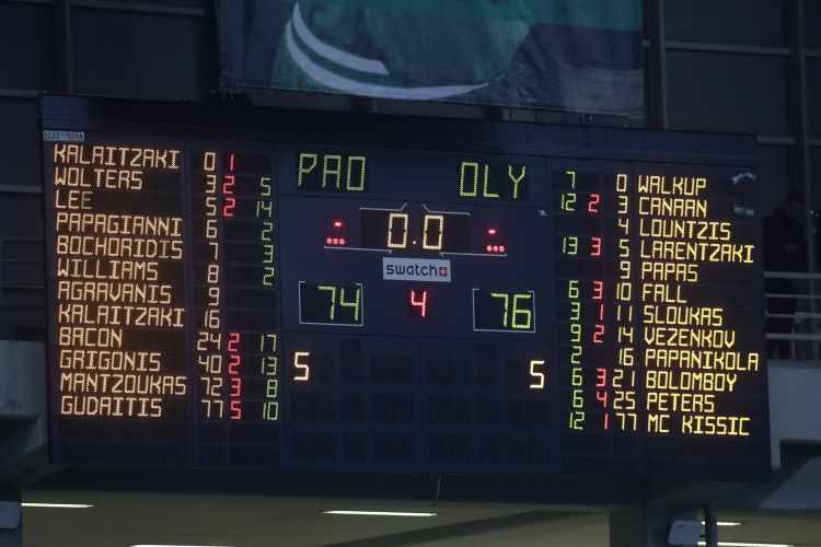 Παναθηναϊκός Ολυμπιακός 74-76 ΟΑΚΑ Ολυμπιακός - Παναθηναϊκός 12-0 σερί έξι νίκες Ολυμπιακού