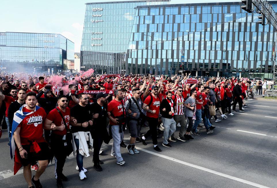 ολυμπιακός οπαδοί Κάουνας Final Four Euroleague