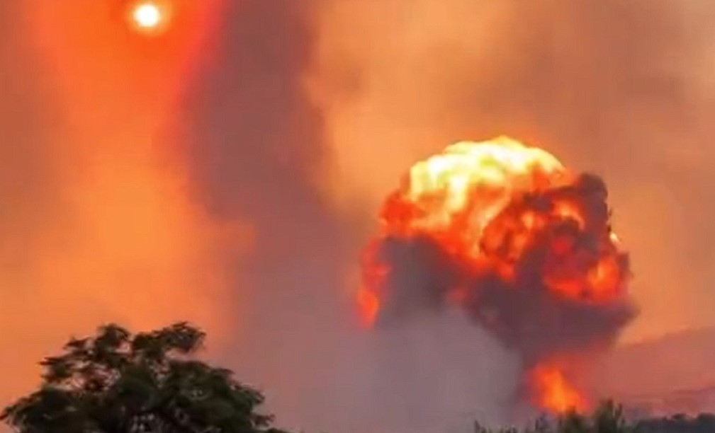 Νέα Αγχίαλος έκρηξη πυρκαγιά