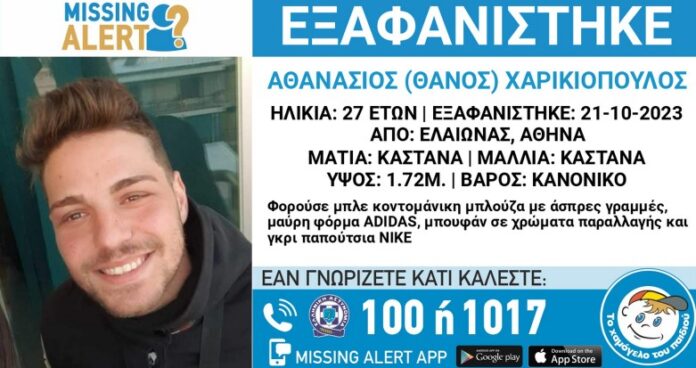 Εξαφάνιση Αθανάσιος Θάνος Χαρικιόπουλος