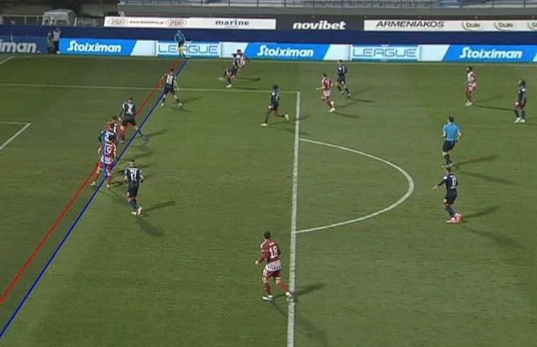 Κηφισιά - Ολυμπιακός γκολ Ελ Αραμπί οφσάιντ