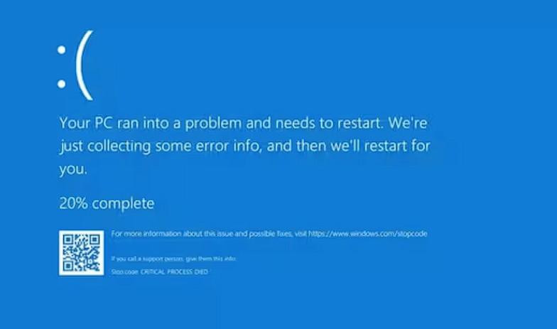 microsoft blue screen of death