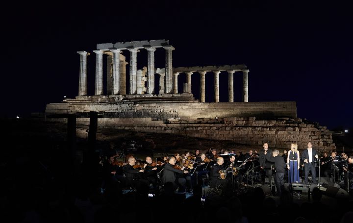 φωτισμός Ναός του Ποσειδώνα Σούνιο