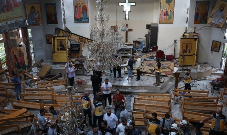 ΔΑΜΑΣΚΟΣ ΣΥΡΙΑ τρομοκρατική επίθεση εκκλησία