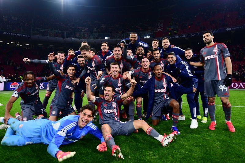 Άγιαξ - Ολυμπιακός 1-2 πανηγυρισμοί